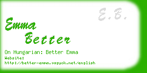 emma better business card